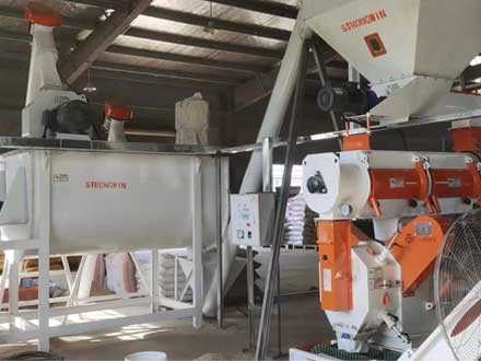 Hunan project SZLH250 poultry animal feed making line