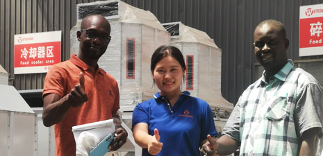 Customers from Senegal visits our factory for feed pellet mill Inspection