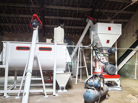 The SZLH350 feed pellet production plant has been installed in Anhui Province, China