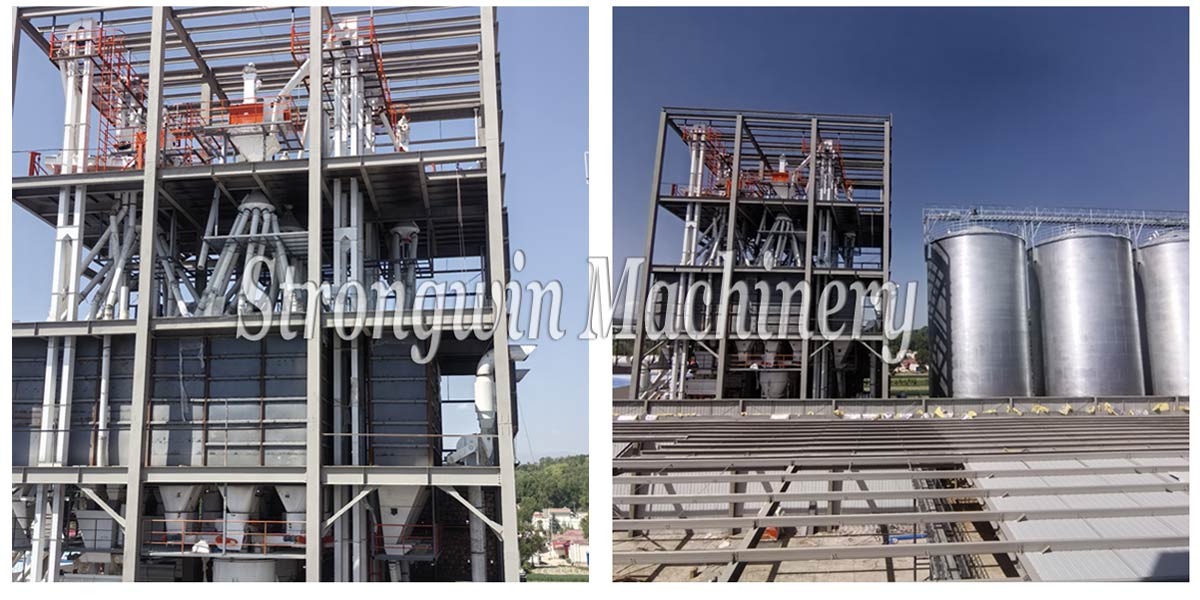 Double SZLH508 Animal feed production machine installation site in Gansu Province, China