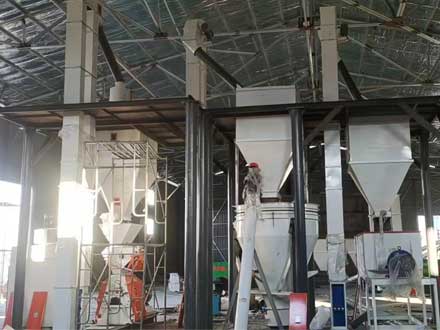 Jilin Project 5-8t/h feed powder plant