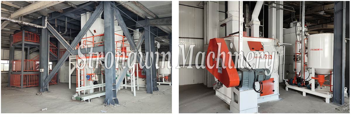 10 tons per hour chicken feed production line in Heilongjiang Province, China