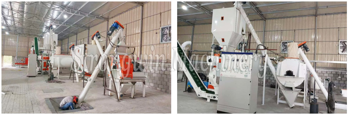 SZLH320 pellet feed production line in Kuwait 