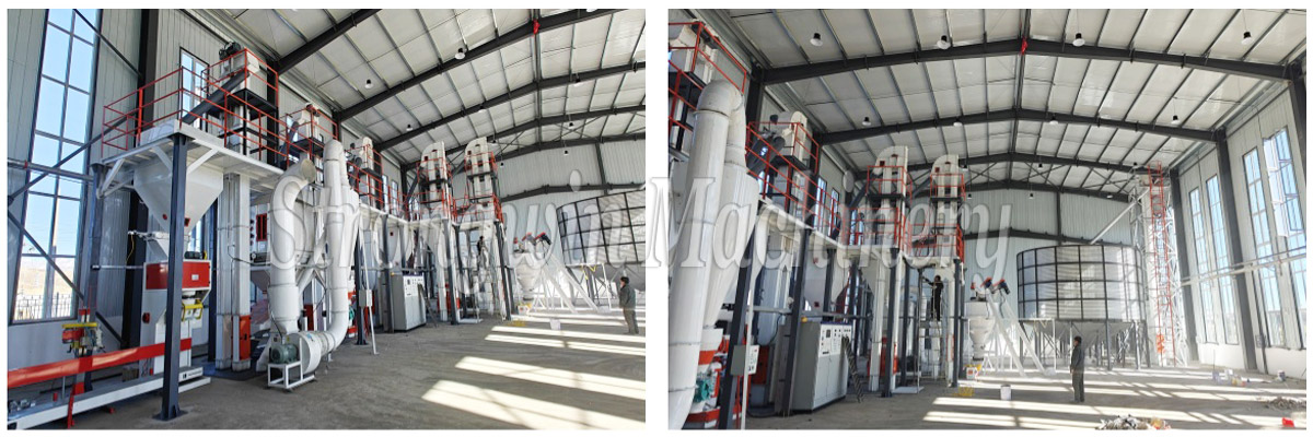 SZLH 350 animal feed pellet production line installation completed