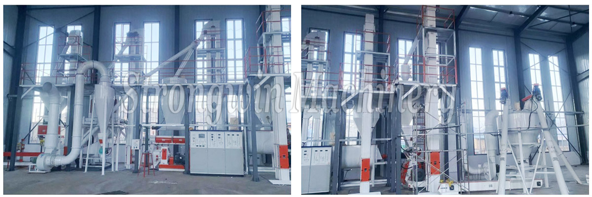 SZLH 350 animal feed pellet production line installation completed