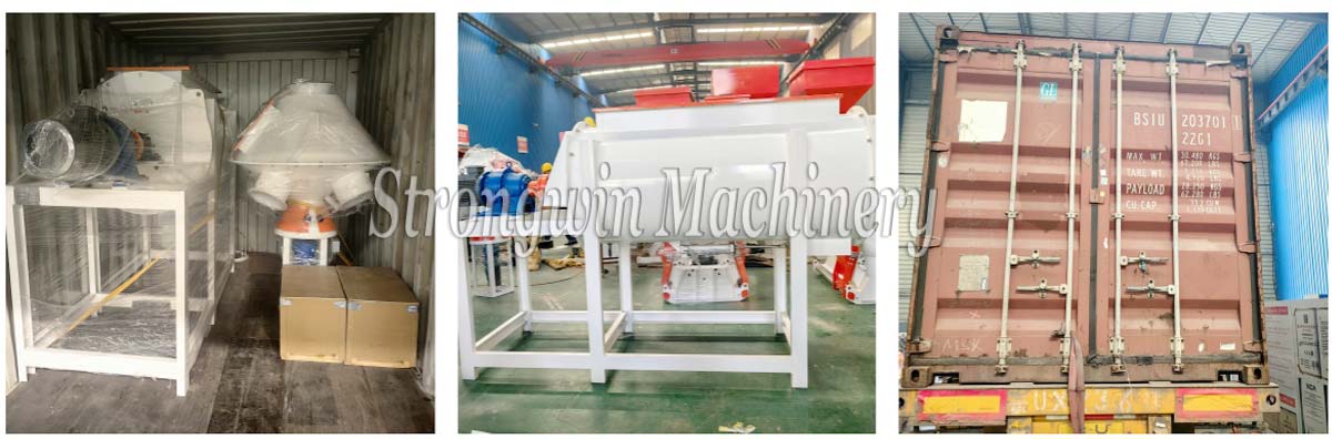 Animal Feed Crushing and Mixing Manufacturing Machines packing and shipping to Chile