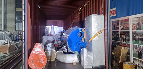 SZLH250 Animal Feed Pellet Machine and Cooling System packing and shipping to Peru