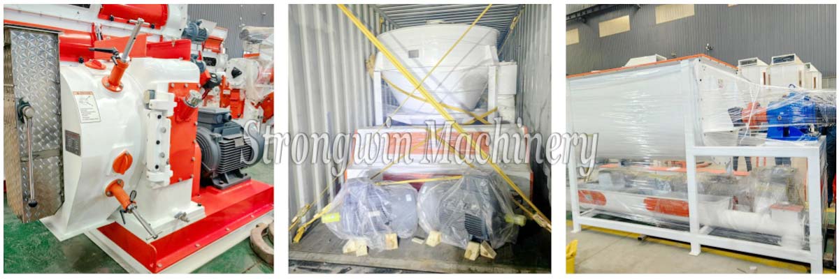 5TPH Animal Feed Pellet Manufacturing Machine packing and shipping to Zimbabwe