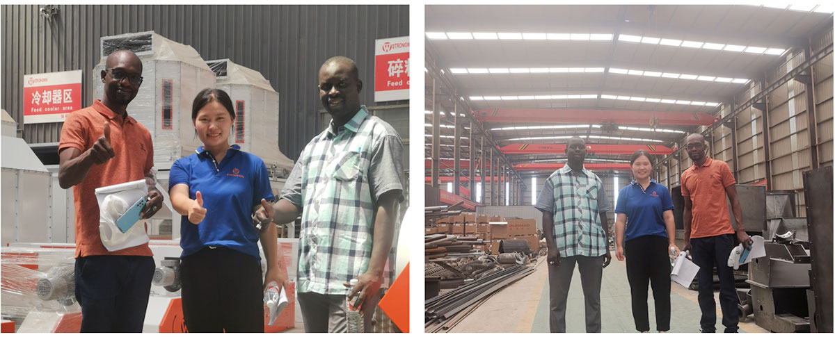 Customers from Senegal visits our factory for feed pellet mill Inspection