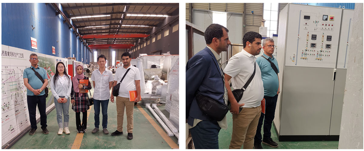 Customers from Yemen visit our feed machines factory