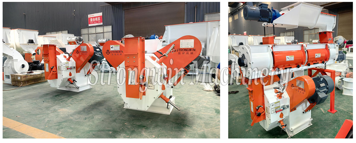 SZLH250 animal feed production unit machines packing and shipping to Peru