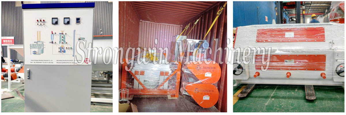 SZLH350 Poultry Feed Pellet Machine Plant packing and shipping to Peru