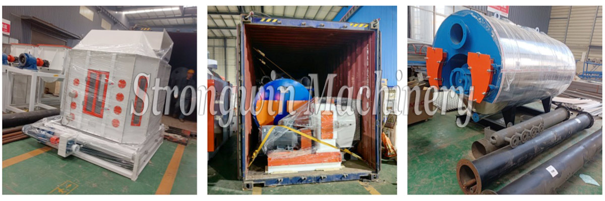 SZLH350 Poultry Feed Pellet Machine Plant packing and shipping to Peru