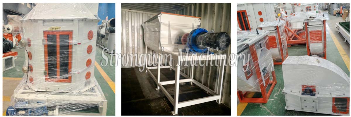 3 TPH Poultry Feed Pellet Production Machine packing and shipping to Senegal