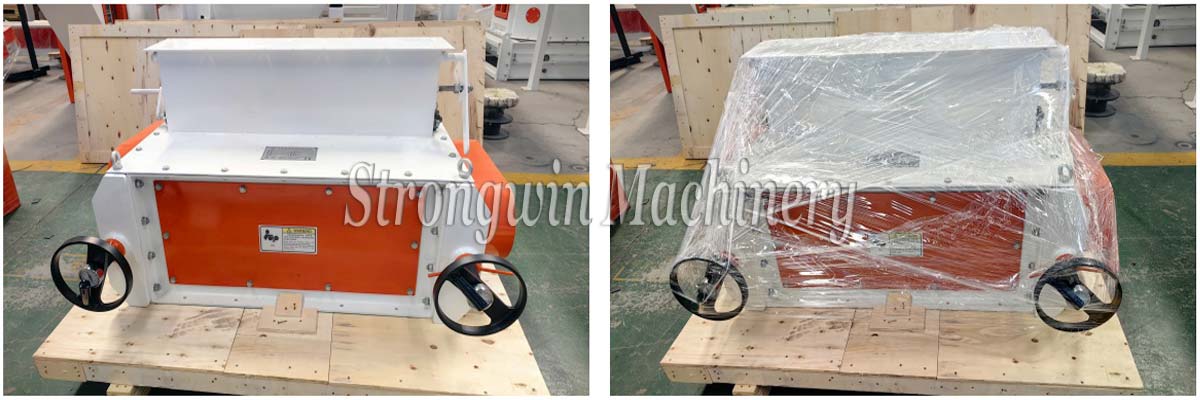 SSLG15x80 baby chick feed crumbler machine packing and shipping to Peru