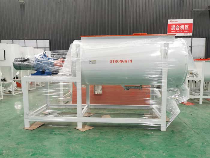 1t/p feed mixer and 37kw feed hammer mill for domestic trade