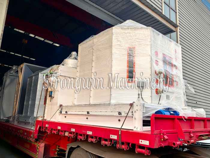 Part equipments of SZLH508 pig feed manufacturing plant packing and shipping to Gansu Province, China