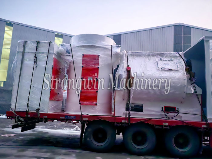 Part equipments of SZLH508 pig feed manufacturing plant packing and shipping to Gansu Province, China