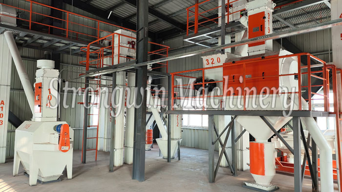 10 tons per hour chicken feed production line in Heilongjiang Province, China