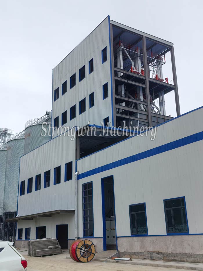 Double SZLH508 Animal feed production machine installation site in Gansu Province, China