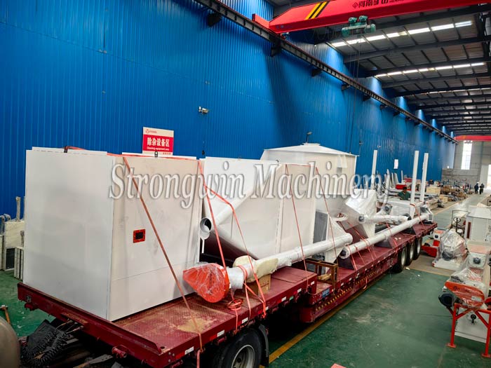 55KW animal feed powder production plant packing and shipping to Henan Province, China