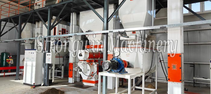 SZLH420 grass pellet feed production line in Xinjiang Province, China