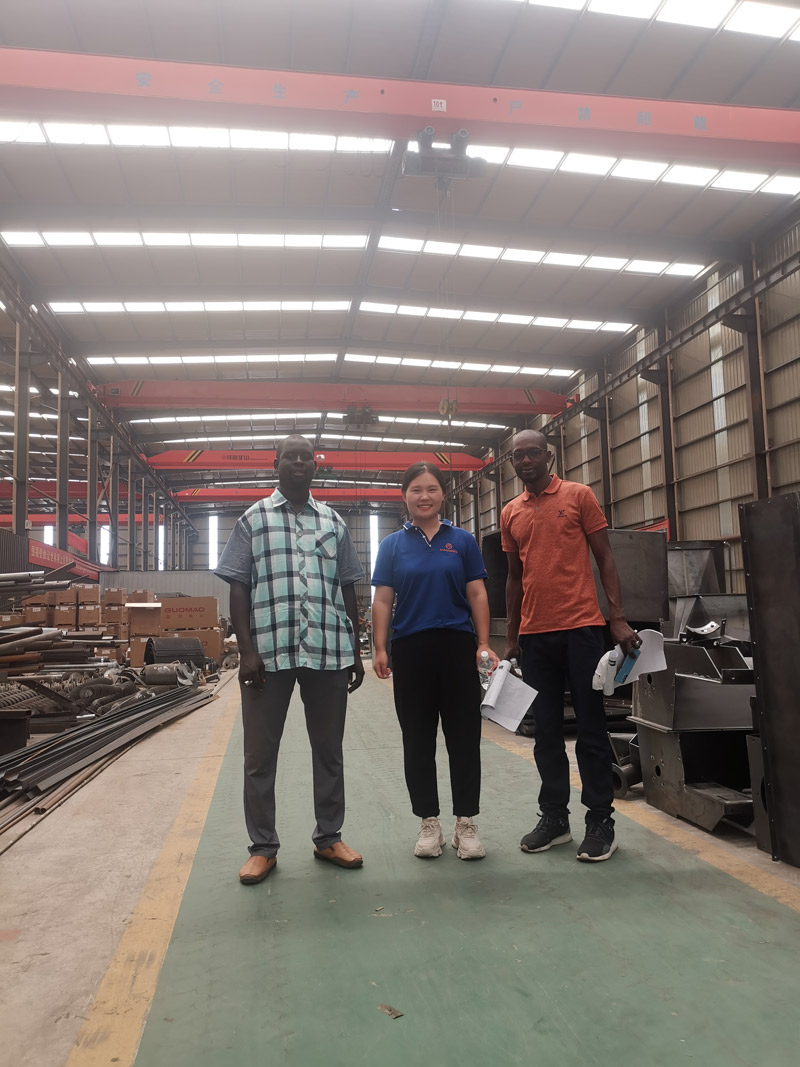 Customers from Senegal visits our factory for feed pellet mill Inspection