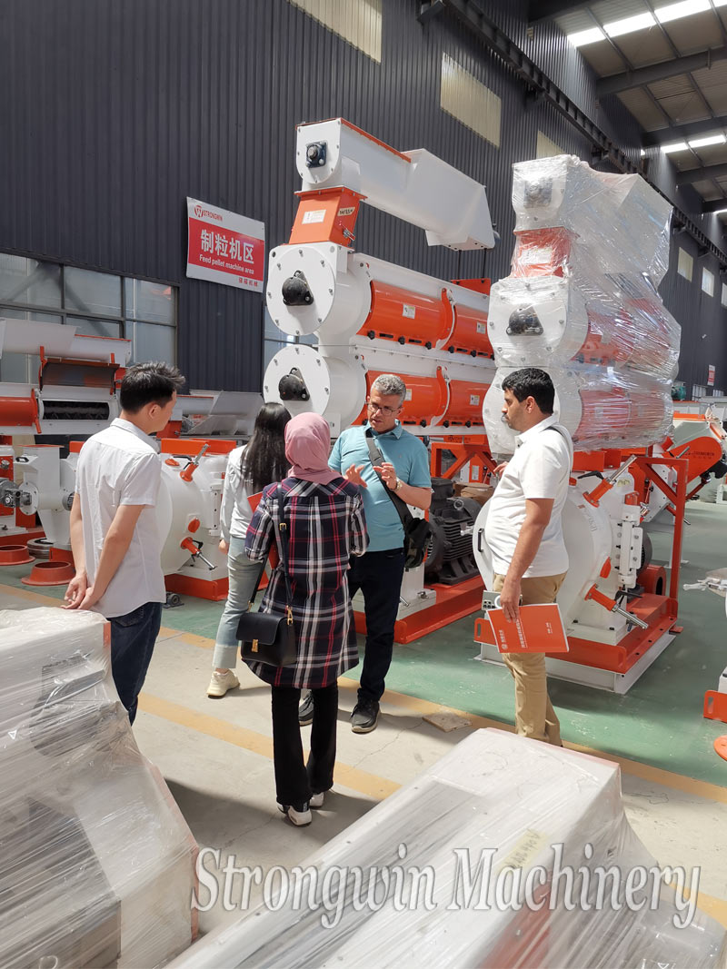 Customers from Yemen visit our feed machines factory