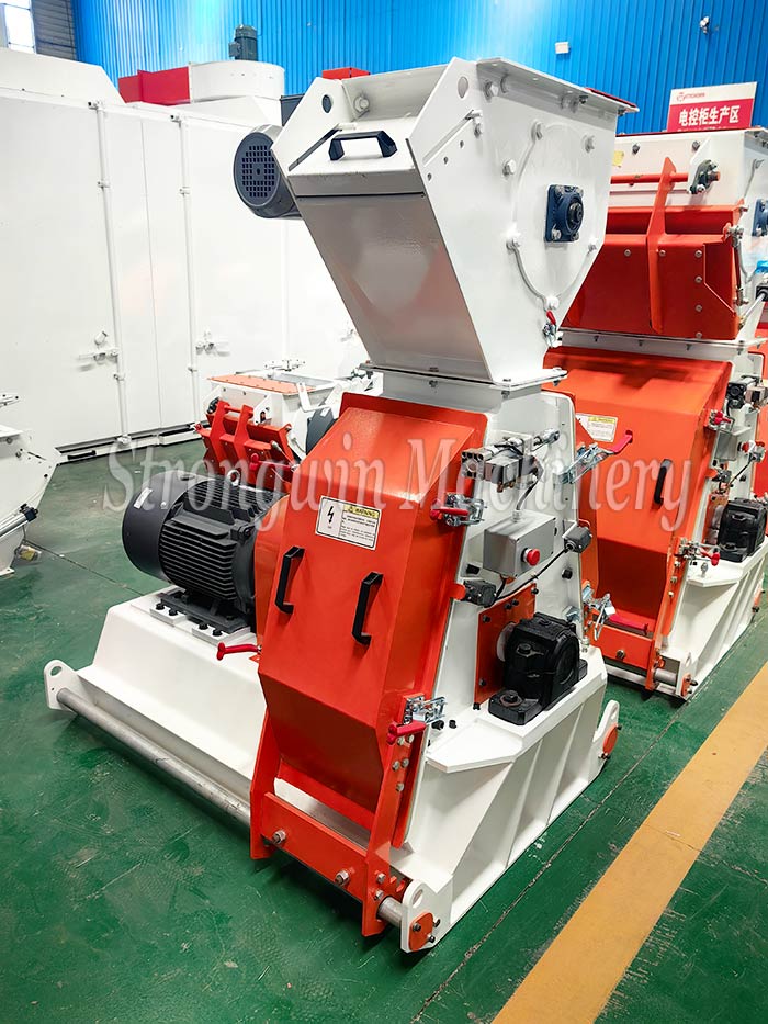 22kw animal feed crushing system equipment packing and shipping to Hebei Province, China