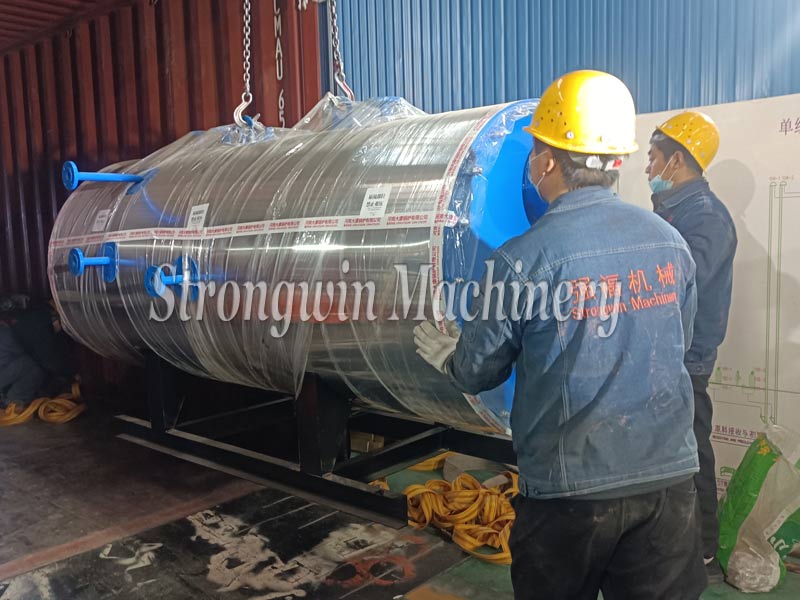 SZLH250 Animal Feed Pellet Machine and Cooling System packing and shipping to Peru